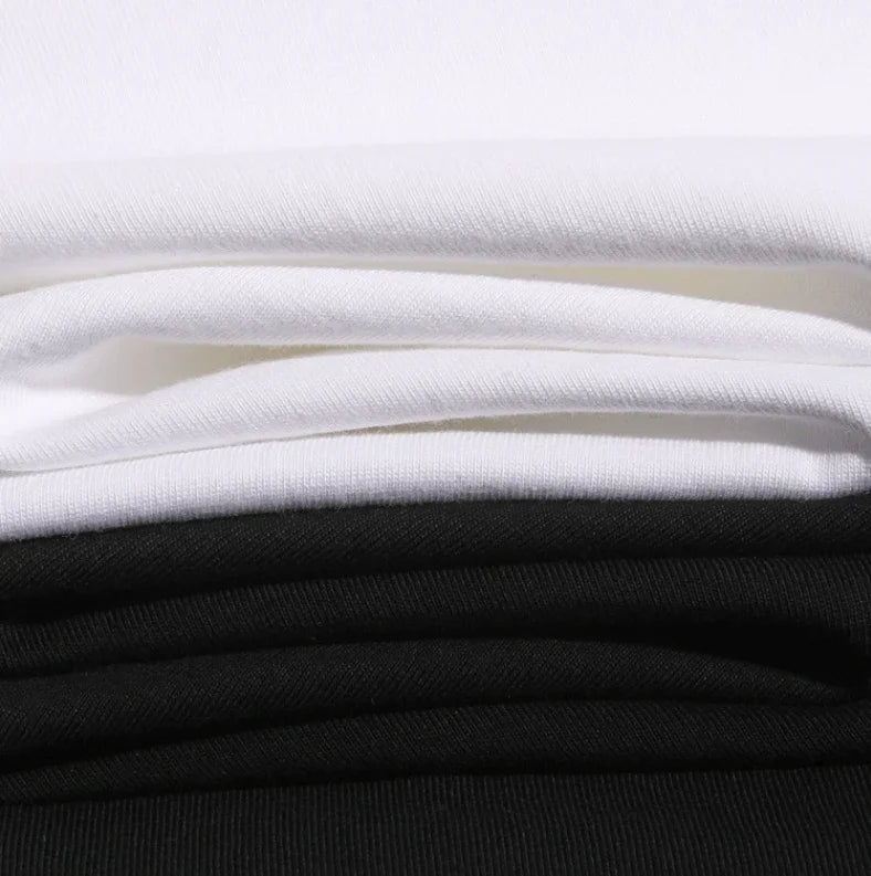 2025 Men's 100% Cotton Summer Loose Size Creative Graphic Printed Slim