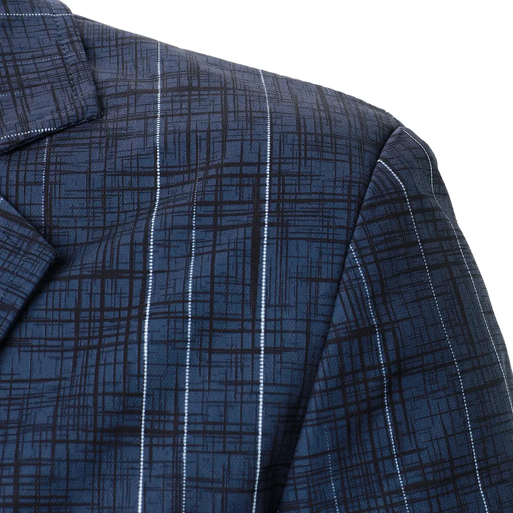 Men's Suit Jacket Retro Style Breast Pocket Stylish Regular Men's Top