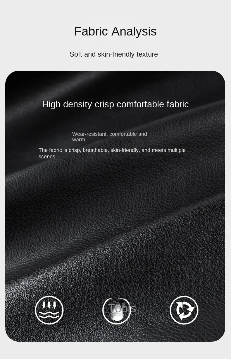 Leather Jacket Men's Winter Luxury Clothing Fur One-piece Thickened Biker