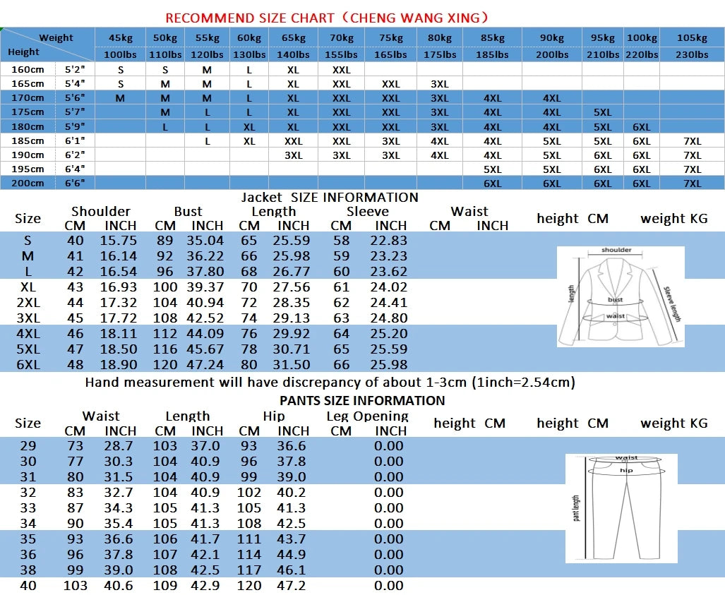 Suit (Blazer+ Pants) Men's Fashion Business Outdoor Trend Solid Color Casual Slim