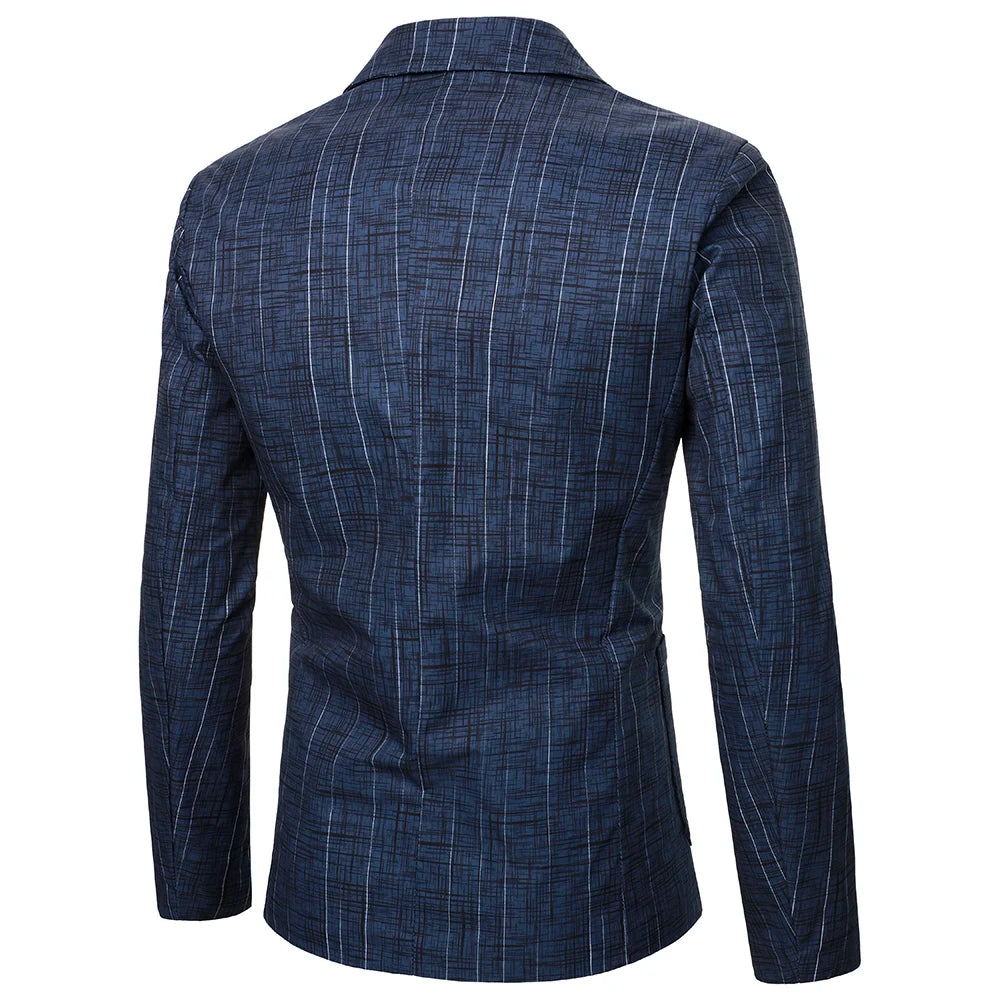 Men's Suit Jacket Retro Style Breast Pocket Stylish Regular Men's Top