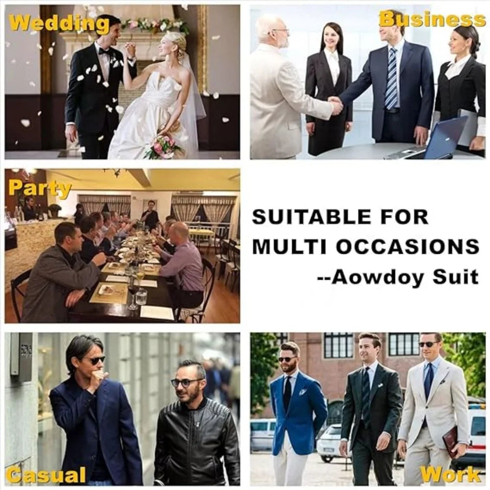 Men's suit is a 2-piece set of outerwear, jacket and trousers for business