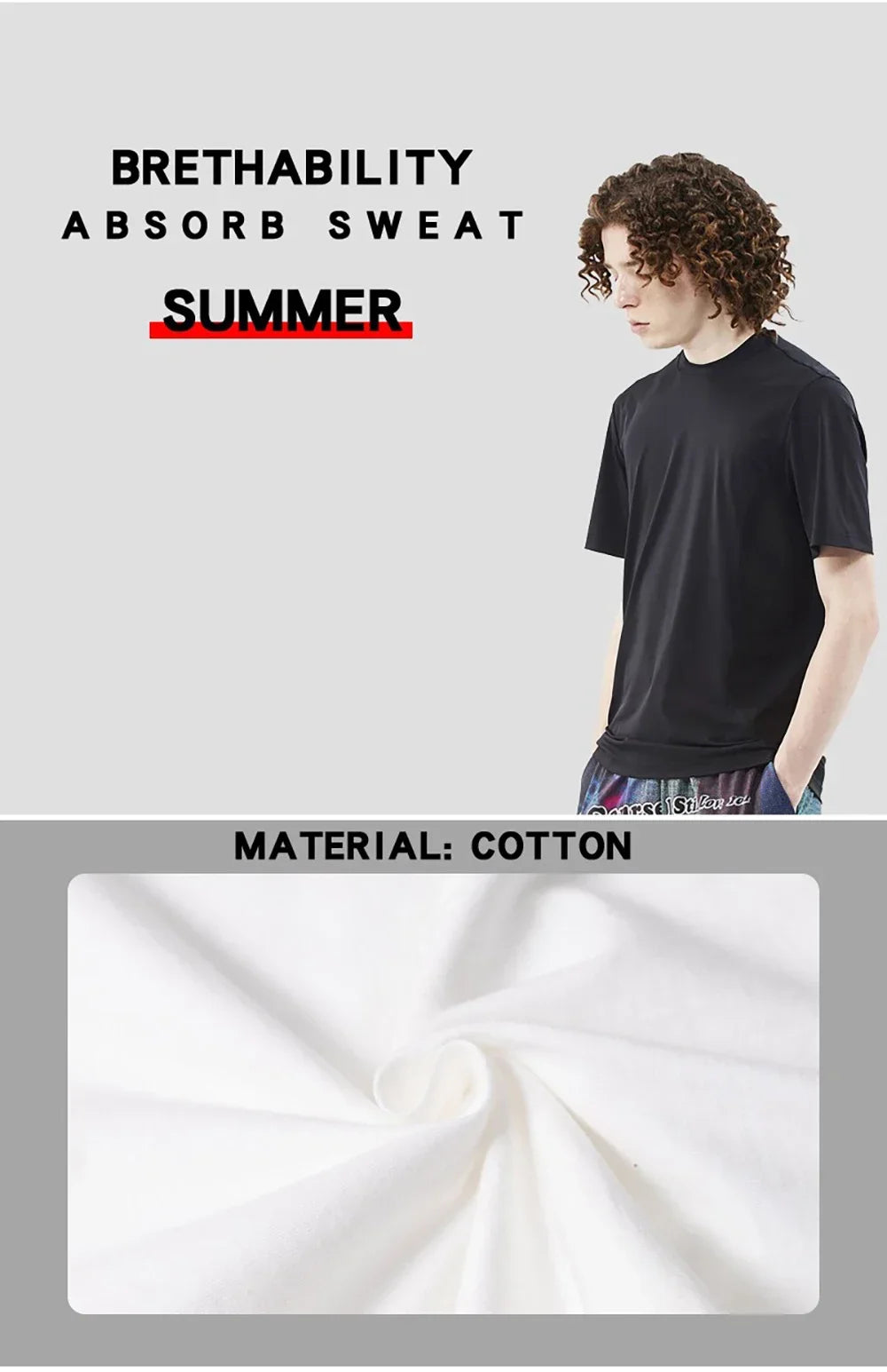 2025 Men's 100% Cotton Summer Loose Size Creative Graphic Printed Slim